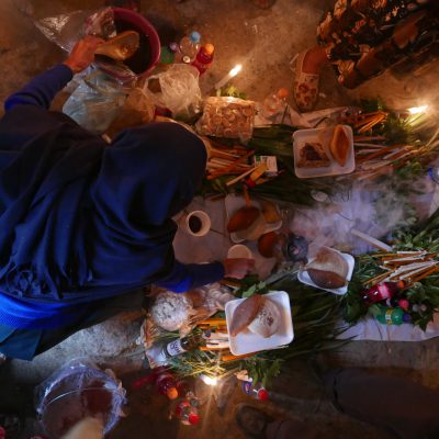 San Gregorio (Hgo)_Ritual de fertilidad agrícola_ofrenda de alimentos.